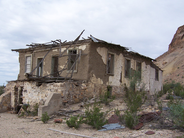 Remains of the store operated by Ben's great aunt