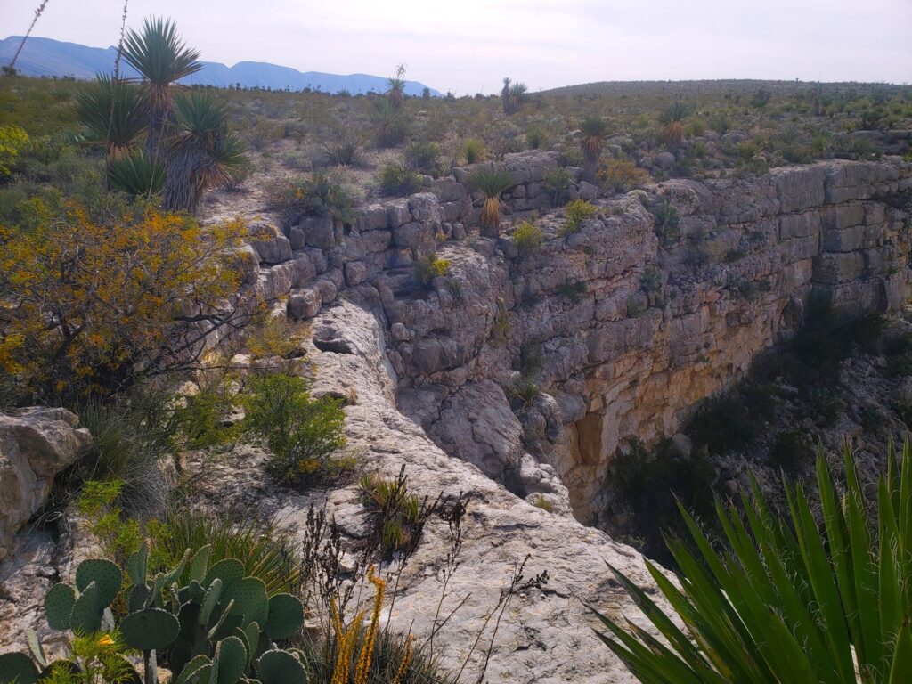 The head of Leupold Tinaja, west of the Deadhorse Mountains and somewhat south of Dagger Flat, Big Bend National Park